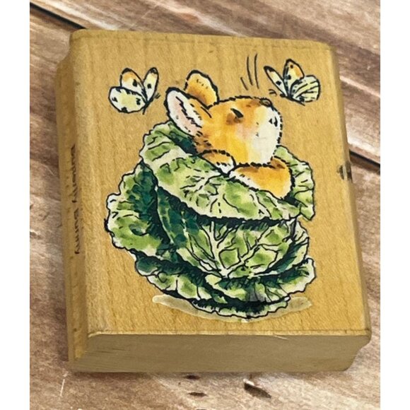 1999 Margaret Sherry Collection Penny Black Butterfly Bunny Rubber Stamp 1439E - Picture 1 of 6